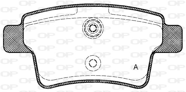 OPEN PARTS Комплект тормозных колодок, дисковый тормоз BPA1241.00